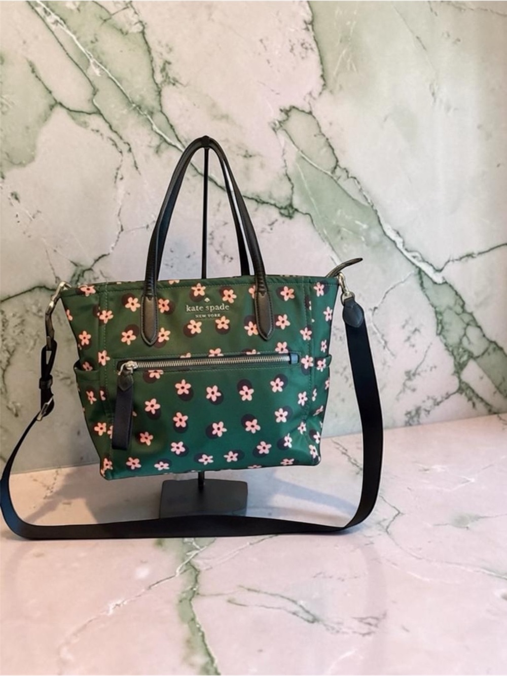 Kate Spade Chelsea Whimsy Floral Medium Satchel Green Multi